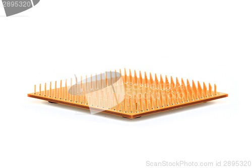 Image of microprocessor isolated on the white background 