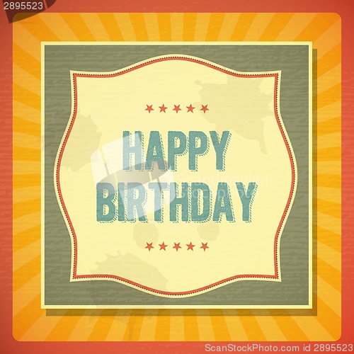 Image of Vintage retro happy birthday card