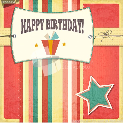 Image of Vintage retro happy birthday card