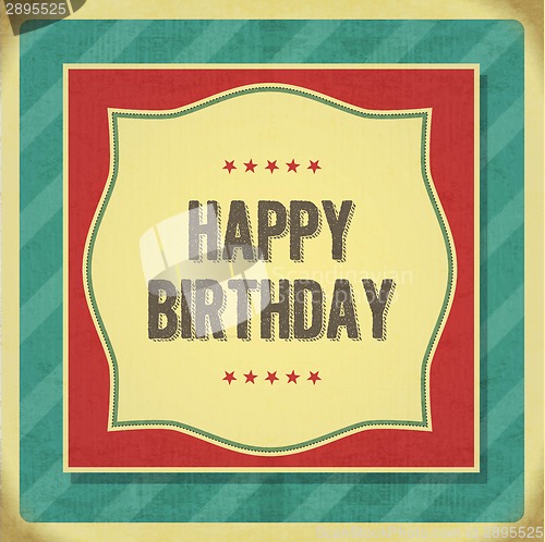 Image of Vintage retro happy birthday card