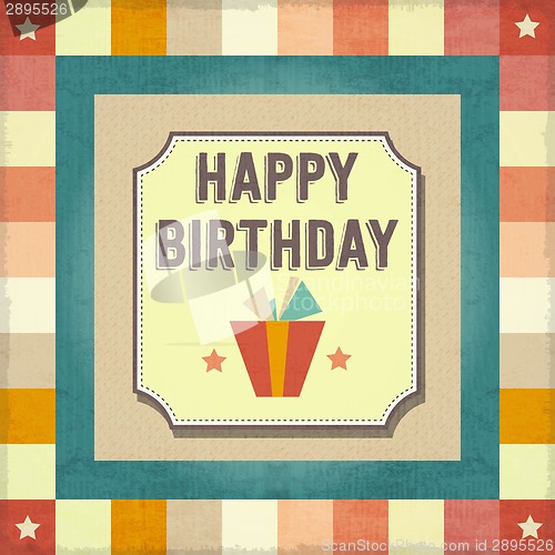 Image of Vintage retro happy birthday card