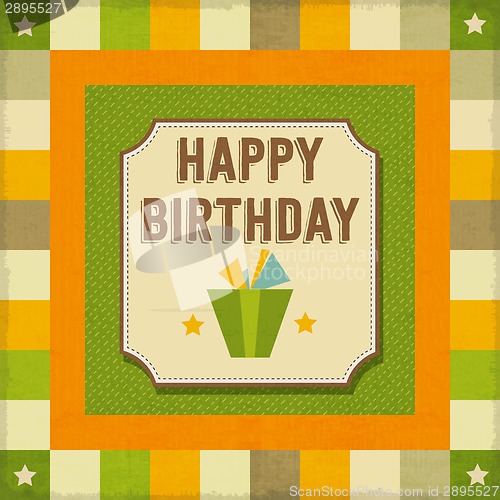 Image of Vintage retro happy birthday card