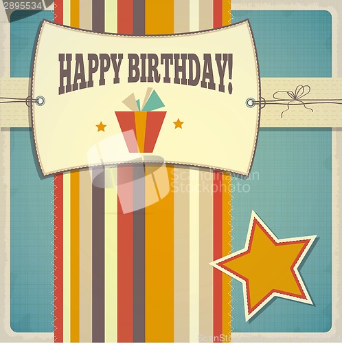 Image of Vintage retro happy birthday card