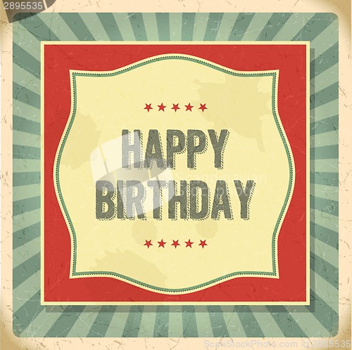 Image of Vintage retro happy birthday card