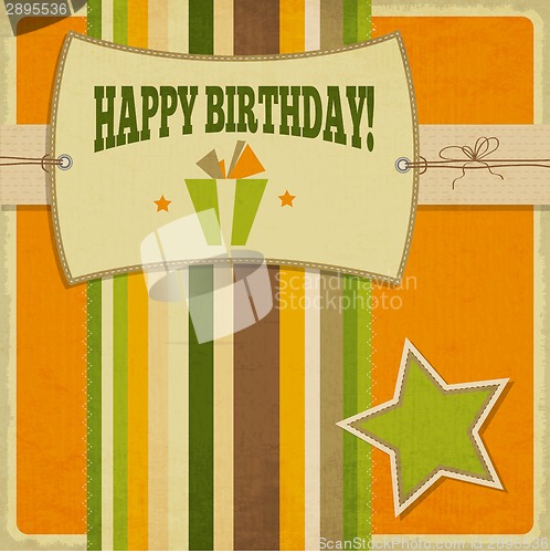 Image of Vintage retro happy birthday card