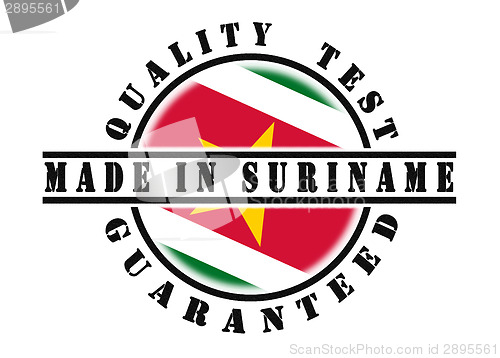 Image of Quality test guaranteed stamp 