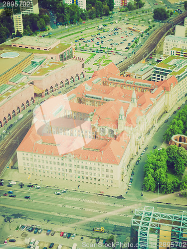 Image of Retro look Berlin aerial view