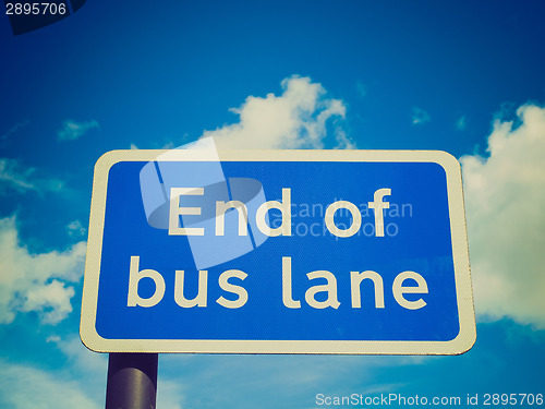 Image of Retro look End of bus lane