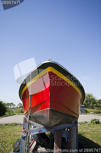 Image of boat on land