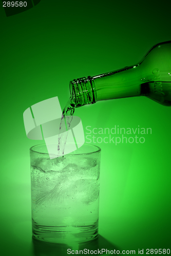 Image of Wine bottle and glass