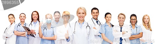 Image of team or group of doctors and nurses