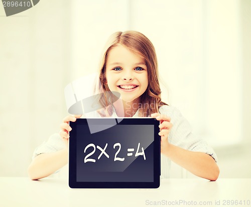 Image of girl with tablet pc at school