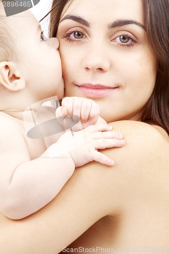 Image of happy mother with baby