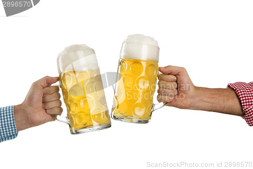 Image of Cheers at the Oktoberfest in front of a white background