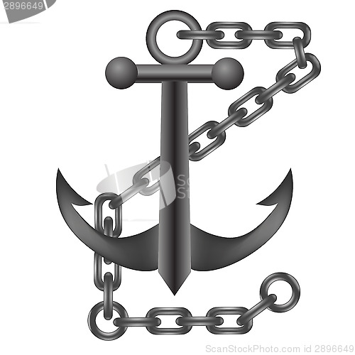 Image of steel anchor on white background 
