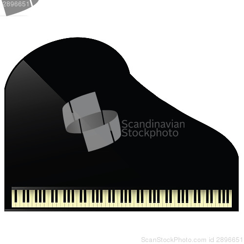 Image of black grand piano icon 