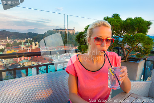 Image of Panorama of Ljubljana, Slovenia, Europe.