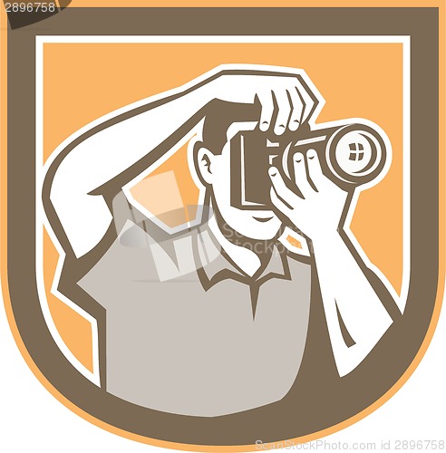Image of Photographer Camera Shield Retro