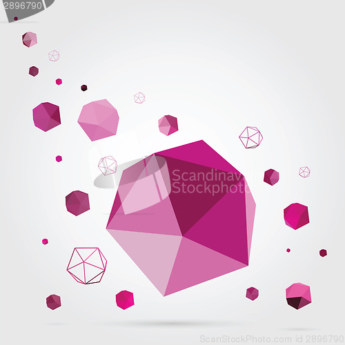 Image of Geometric background. 3D Vector.