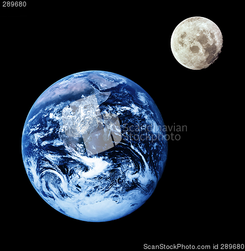 Image of Earth and Moon