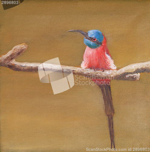 Image of Painting of carmine bee eater