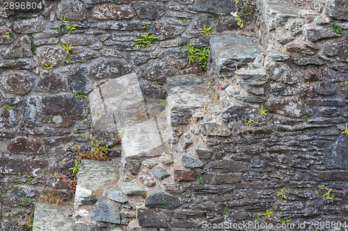 Image of Stairs at an old castle wall