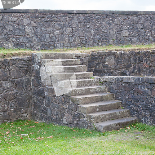 Image of Stairs at an old castle wall