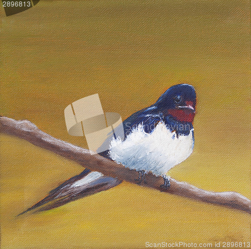 Image of Painting, adult swallow 