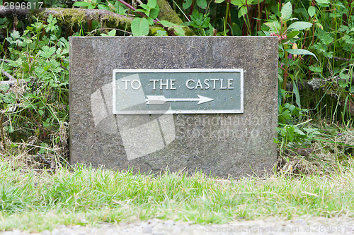 Image of Very old sign - To The Castle