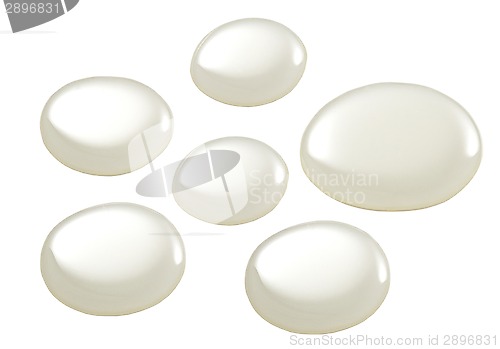 Image of white sugar syrup drops