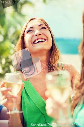 Image of girl with champagne glass