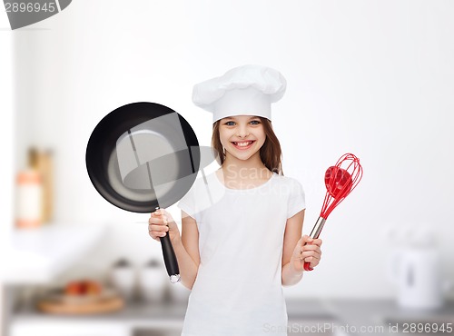 Image of smiling little girl in white blank t-shirt