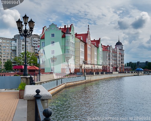 Image of Fishers Village. Quay. Kaliningrad. Russia