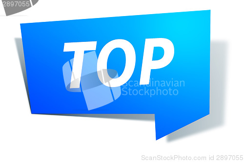 Image of blue design label