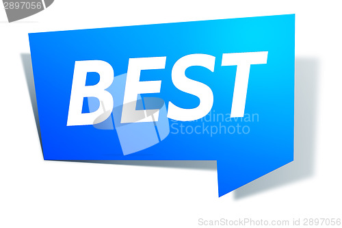 Image of blue design label