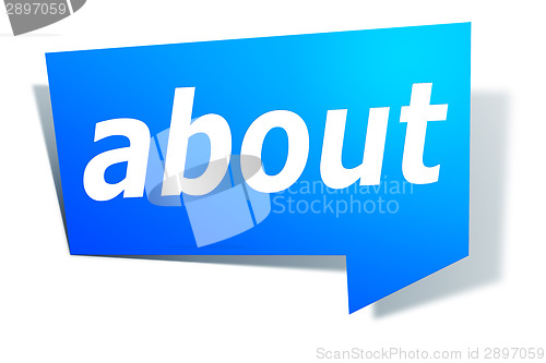 Image of blue design label
