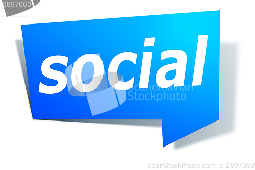 Image of blue design label