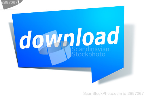 Image of blue design label