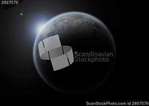 Image of Planet landscape in space