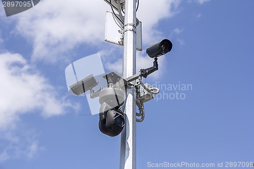 Image of Three security cameras