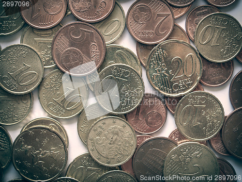 Image of Retro look Euro coins