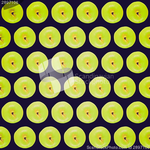 Image of Retro look Granny Smith apple background