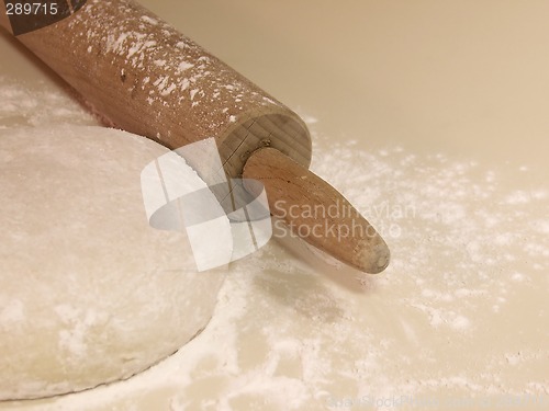 Image of Rolling Pin, Flour, and Dough