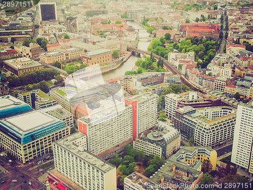 Image of Retro look Berlin aerial view