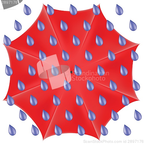 Image of red umbrella