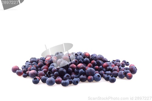 Image of blueberries isolated on the white background