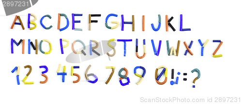 Image of plasticine alphabet