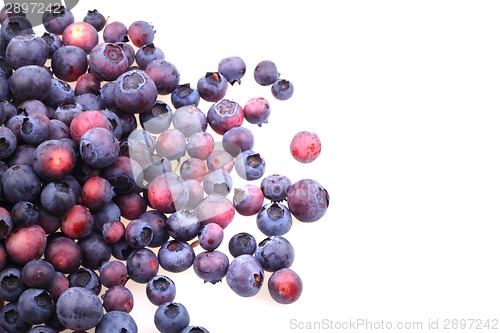 Image of blueberries isolated on the white background
