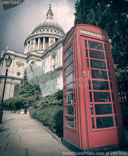 Image of Retro look London telephone box