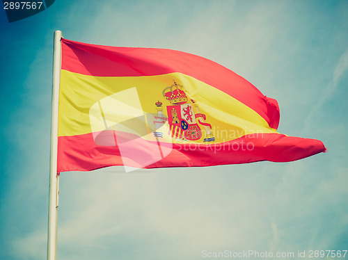 Image of Retro look Flag of Spain